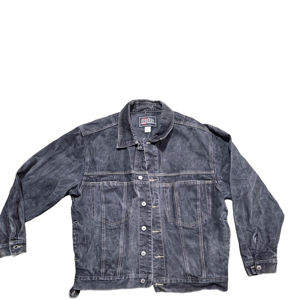 Vintage 90s Webs Dark Wash Denim Jacket - Unisex Boxy L